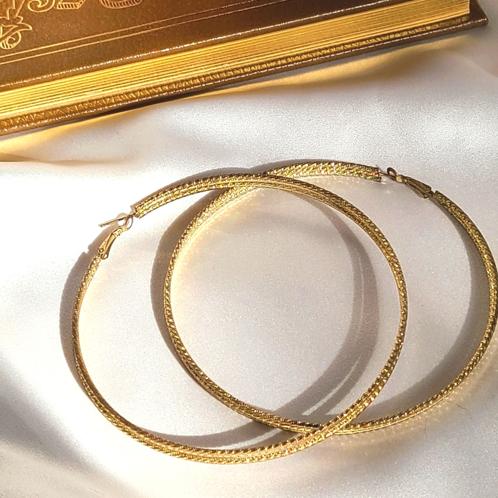 Extra Large Gold Hoop Earrings